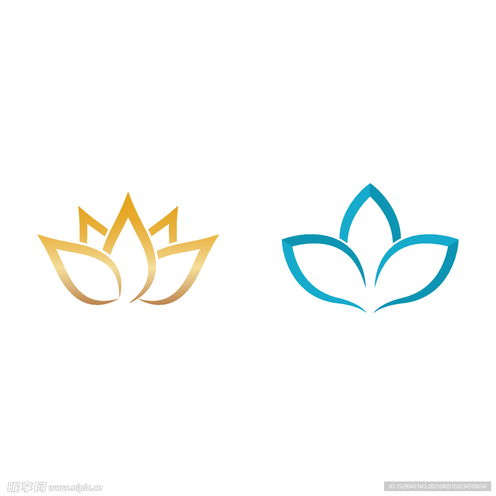 抽象荷花图标