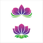 抽象荷花图标