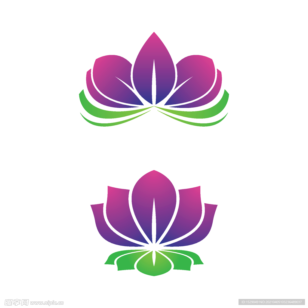 抽象荷花图标