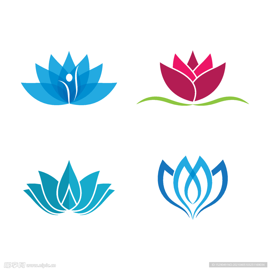 抽象荷花图标