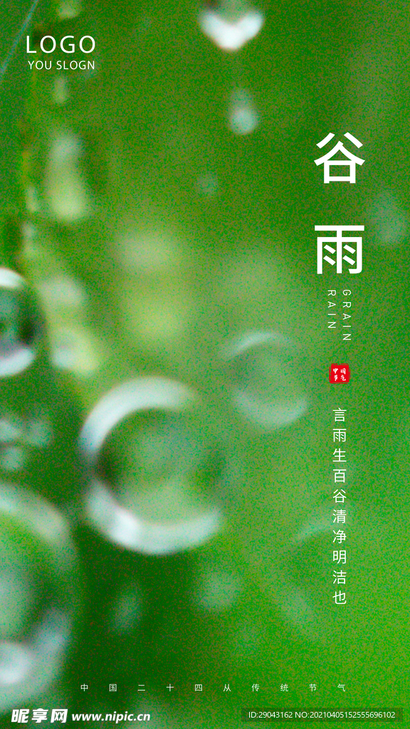 谷雨摄影图海报