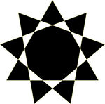 黑白六角星九角星