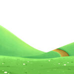 卡通插画草地元素