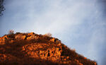 夕阳山峰 天空