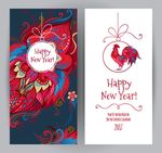 花朵雄鸡新年素材