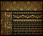 金色花纹花边