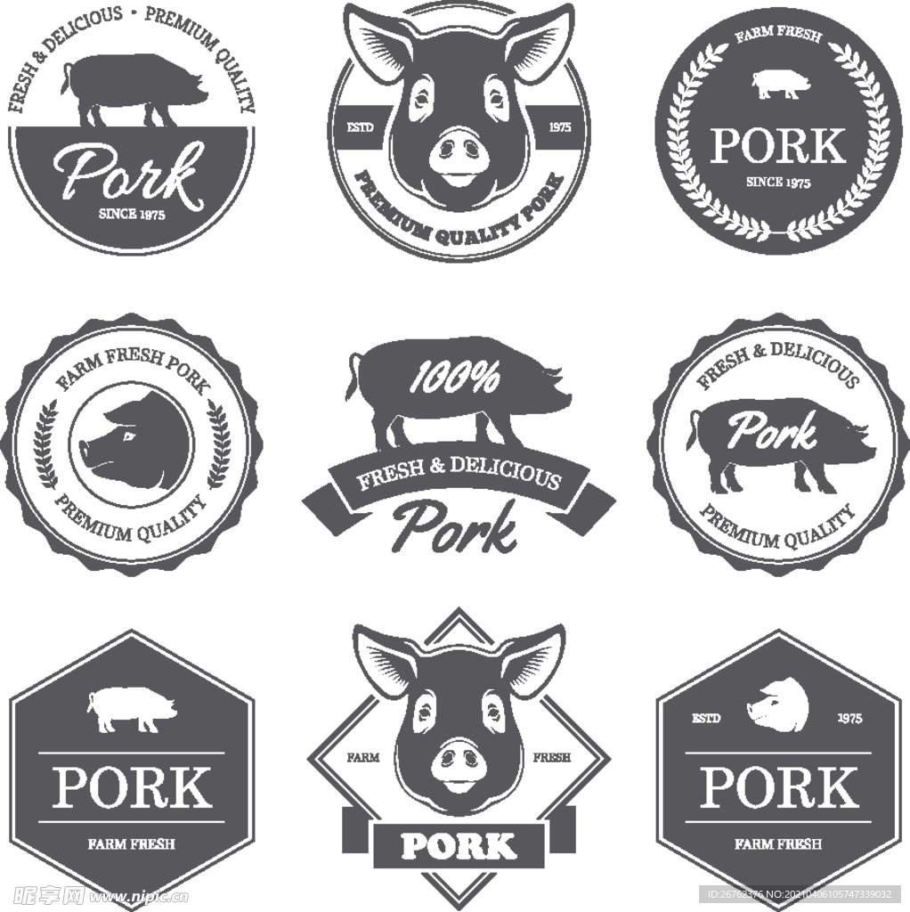猪肉标签元素