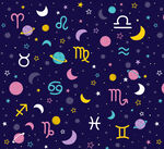 星座标志无缝背景