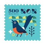 小鸟蓝色邮票