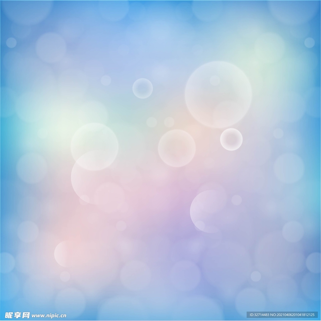 气泡光圈蓝色渐变梦幻背景