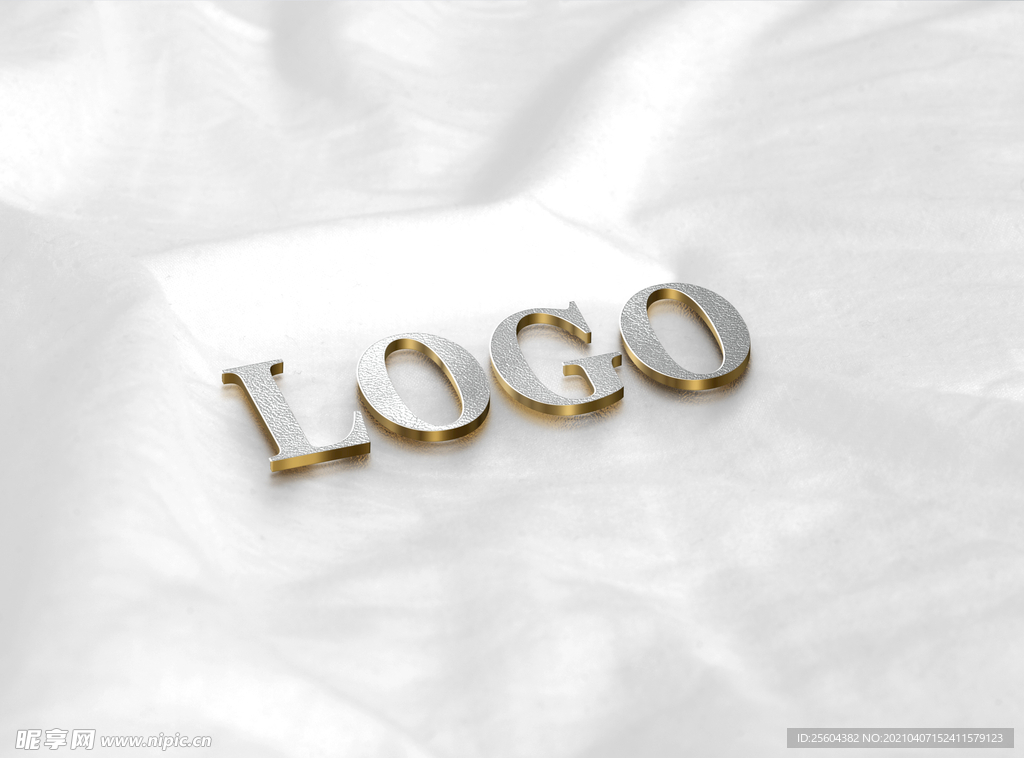 丝绸镀银logo样机