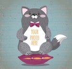 灰色猫咪框架