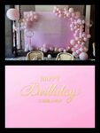 KT板 喷绘 粉色 生日 背景