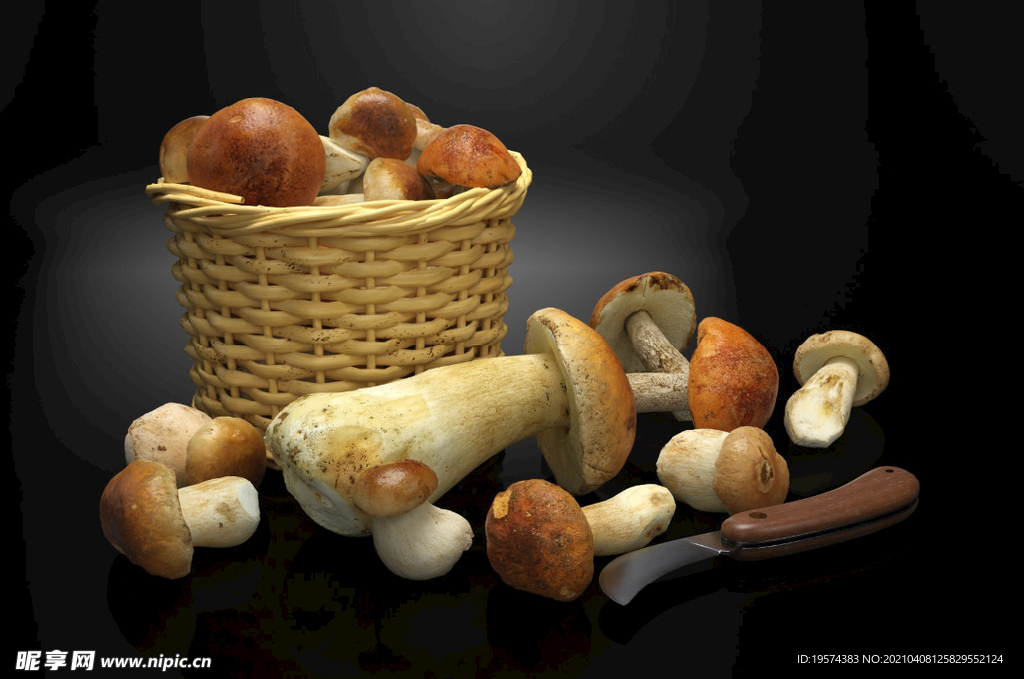 c4d模型蘑菇篮子菜篮