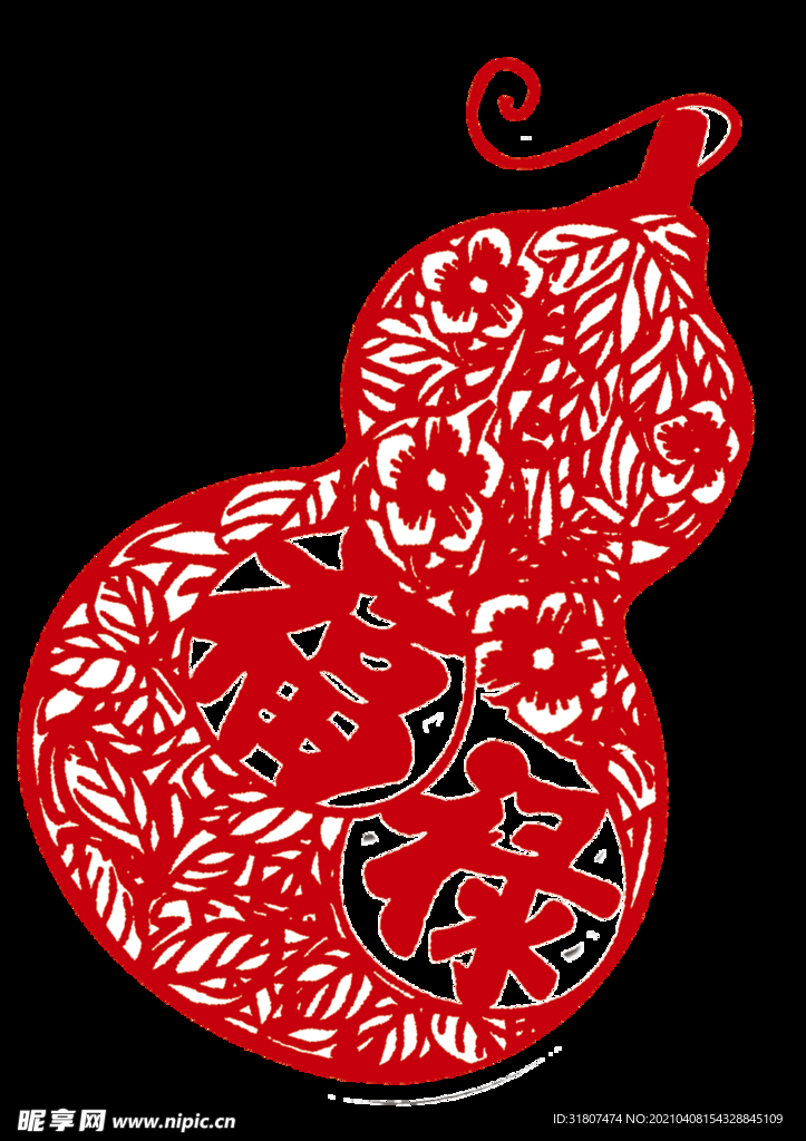 葫芦 线稿 剪纸 中国风 简洁