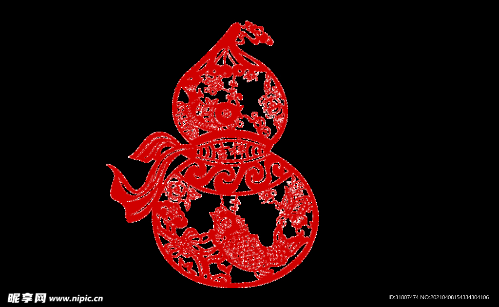 葫芦 线稿 剪纸 中国风 简洁