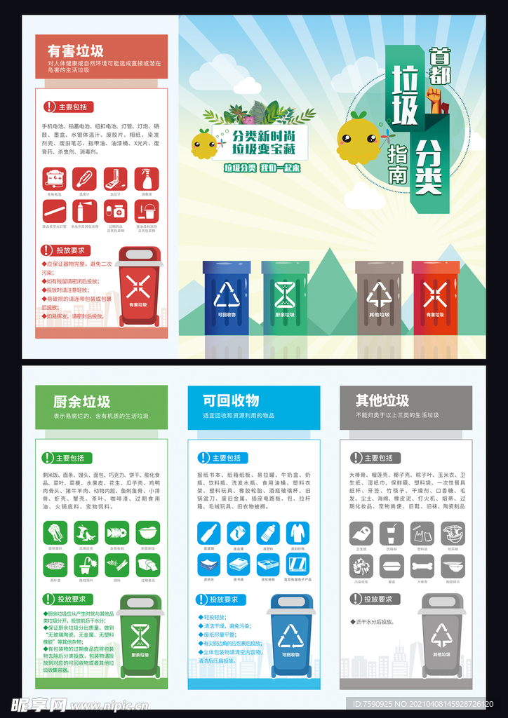 垃圾分类折页
