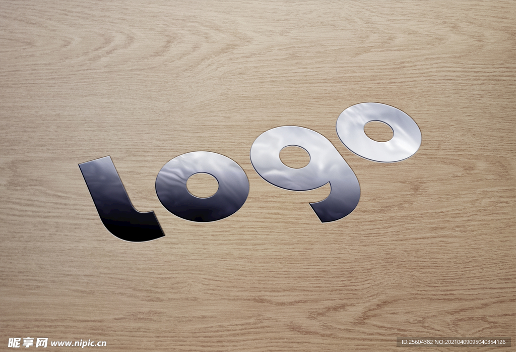 木质桌面logo样机
