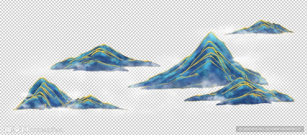 水墨山
