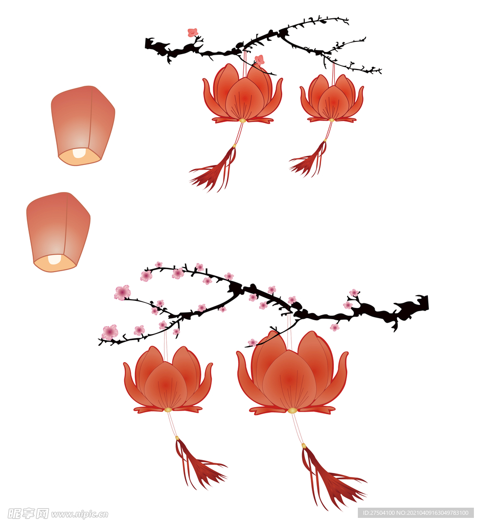 花与花灯
