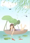 荷花 夏天 大雁