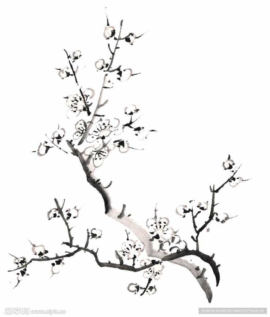 水墨花朵 水墨设计