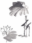 水墨花朵 水墨设计