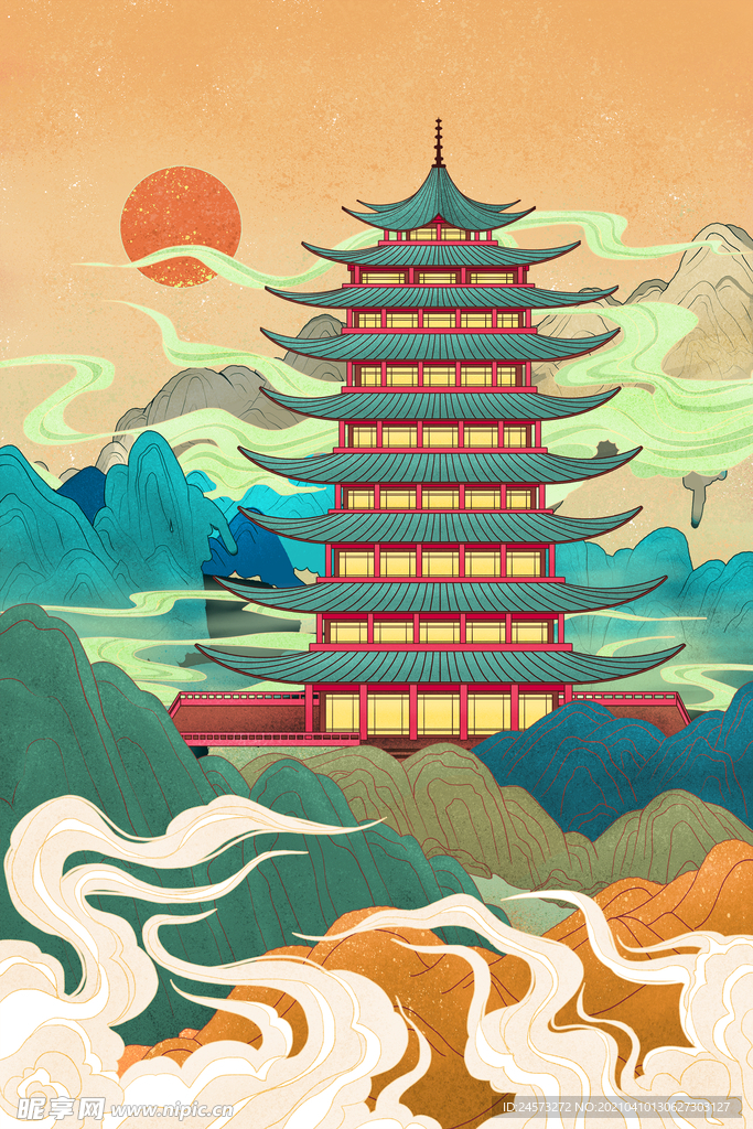 城市国潮海报