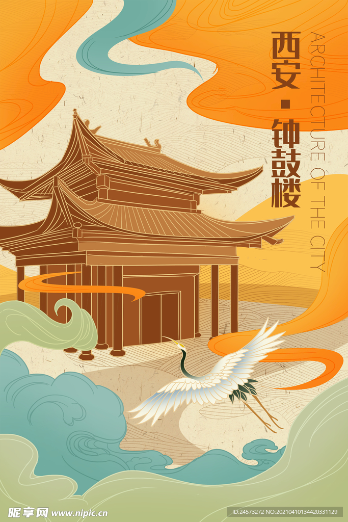 城市国潮海报