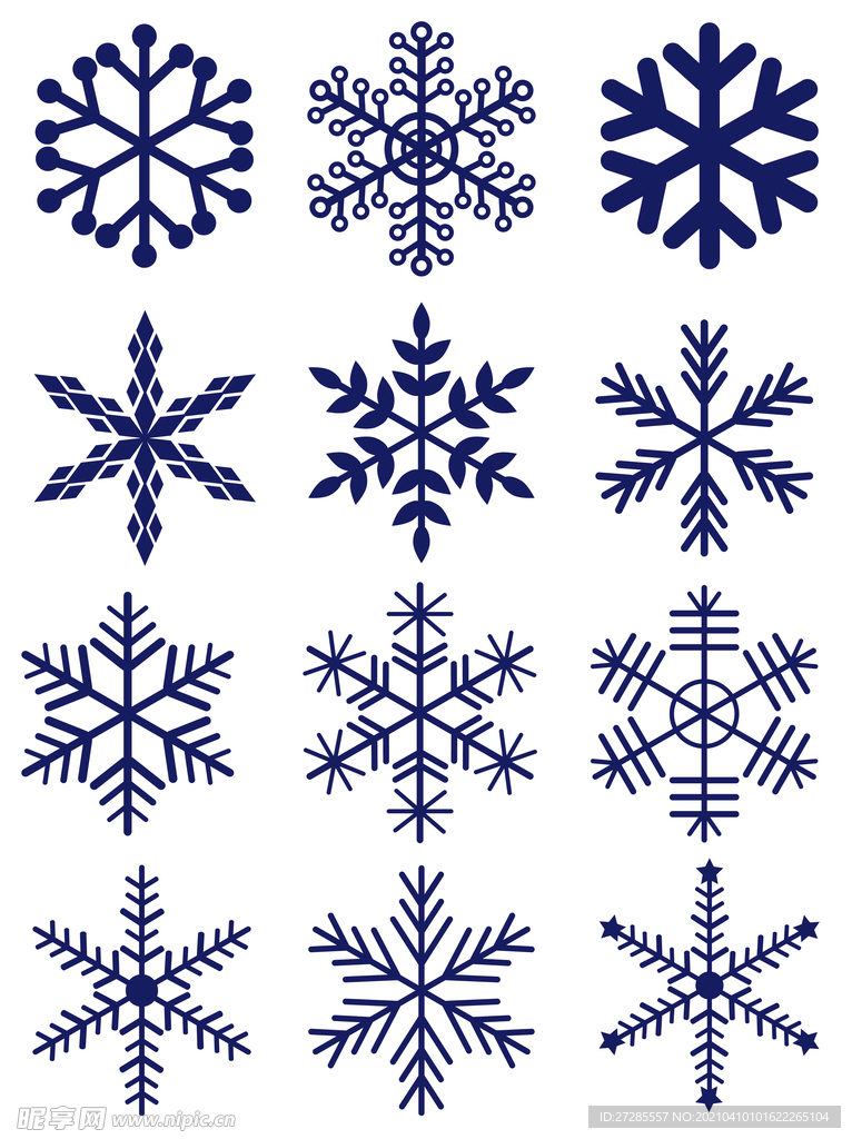 矢量雪花图标