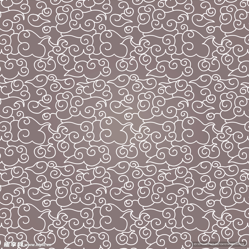 中国风云朵线条底纹