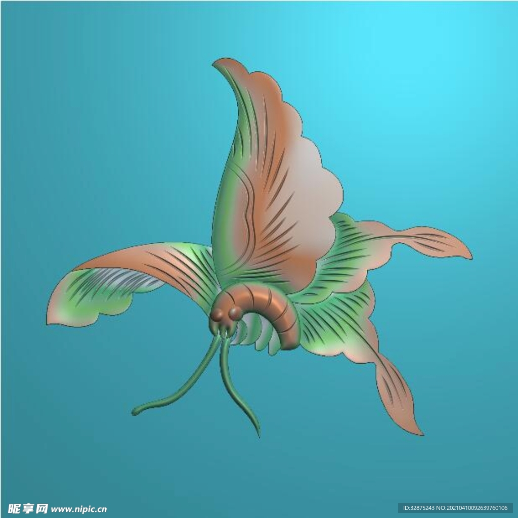 精雕蝴蝶素材