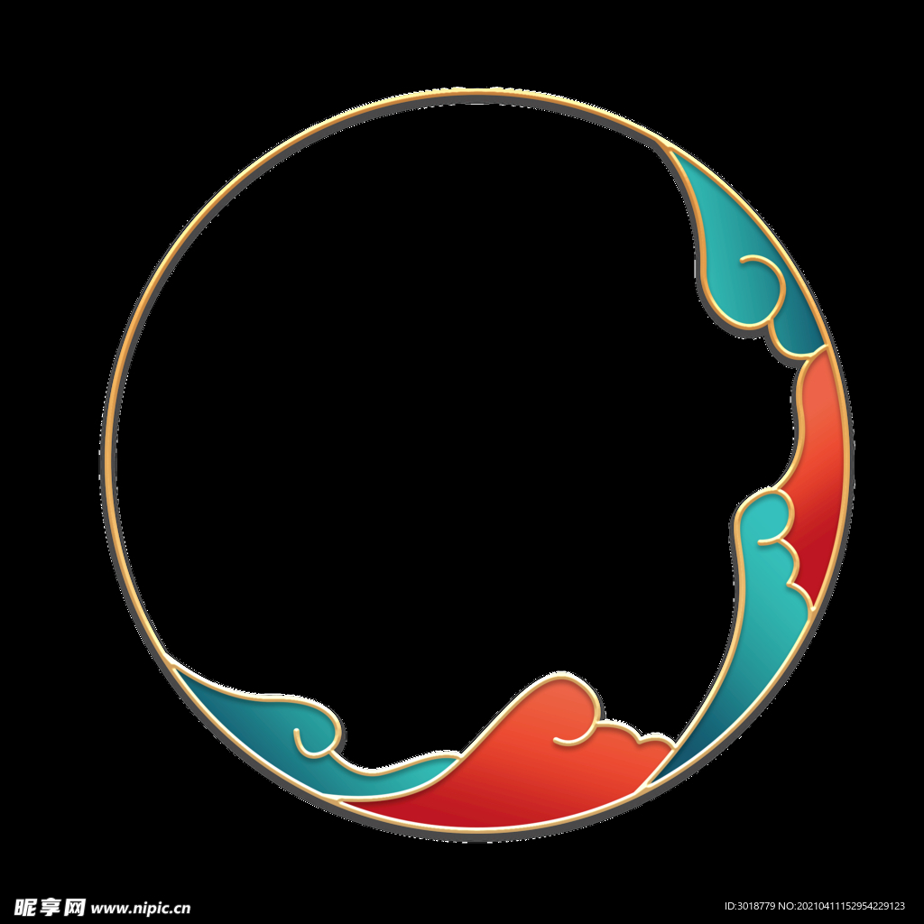 国潮风边框