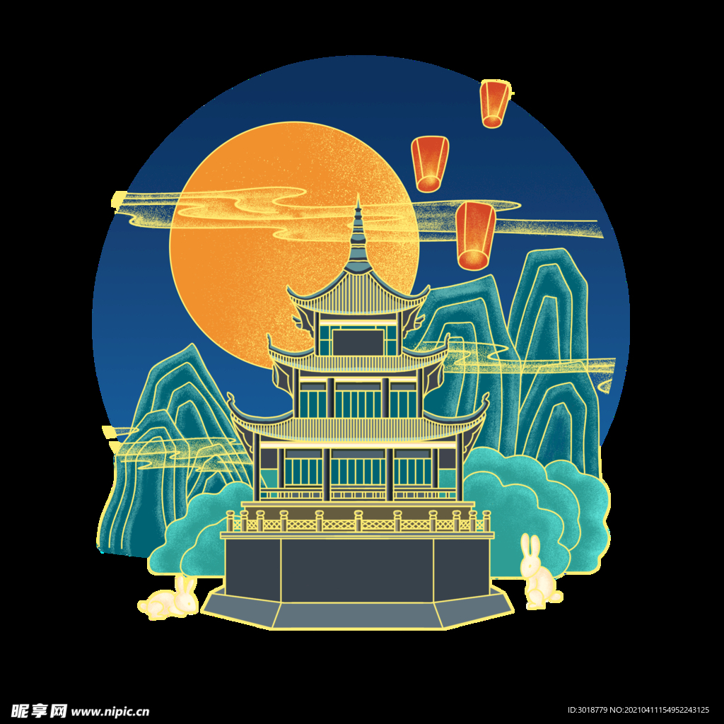 中秋古典建筑
