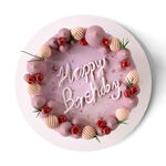 精美粉色生日蛋糕