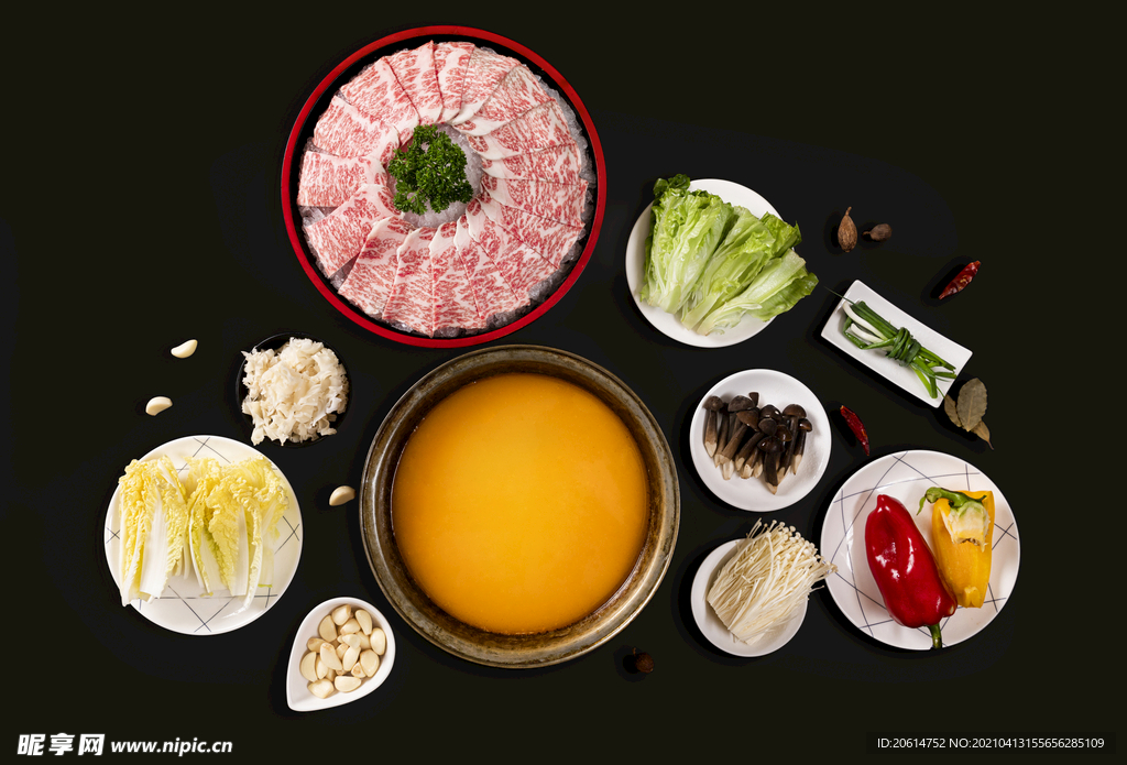 涮火锅美食