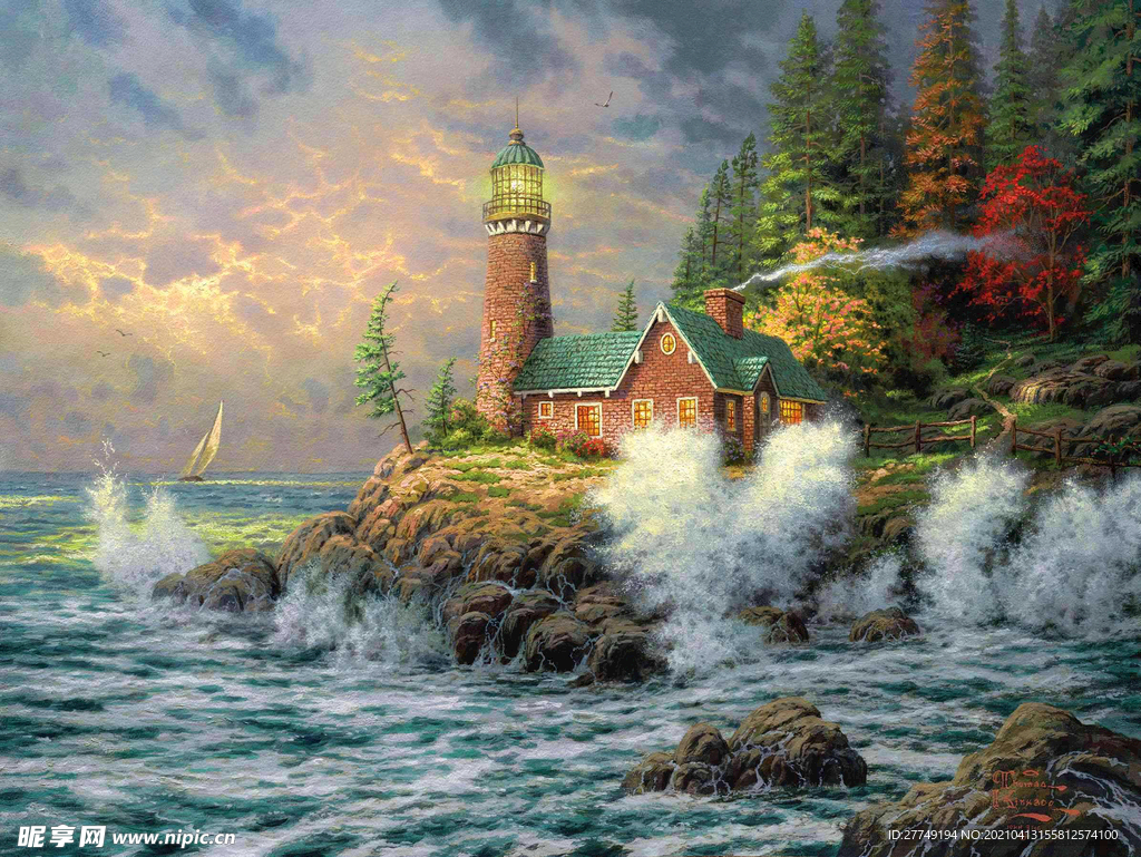 托马斯 风景 油画 装饰画 抽