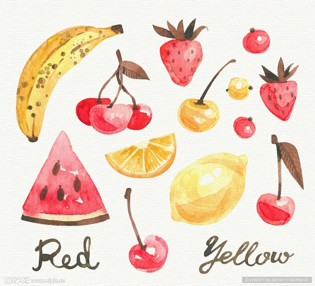 款彩绘水果