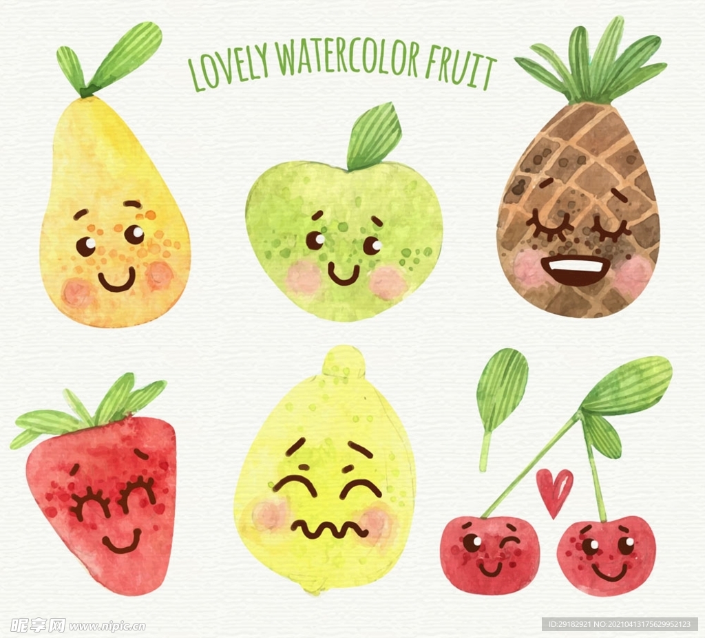 彩绘表情水果