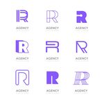 R字母logo标志设计