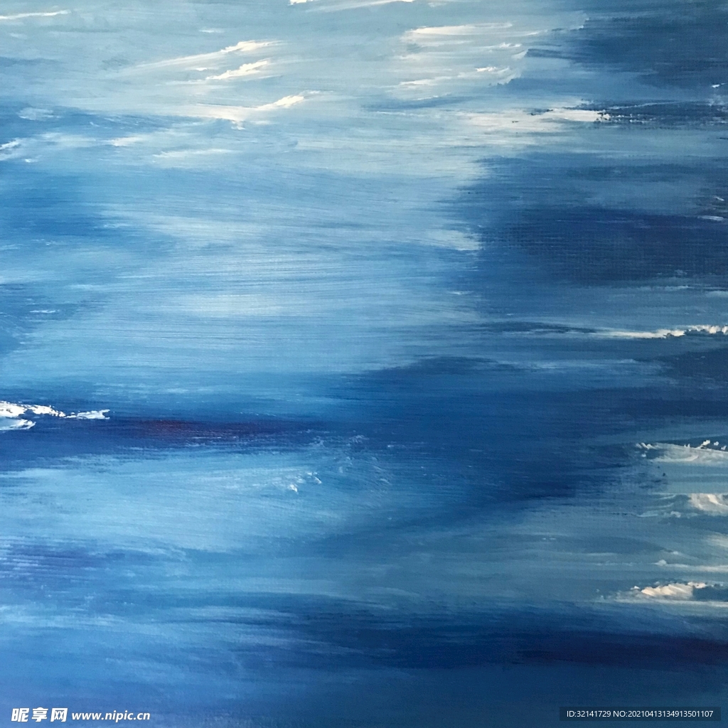 蓝色油画纹理