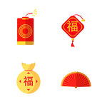 新年春节过年元旦图标贴纸
