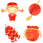 立体新年小贴纸
