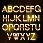 金色大写字母
