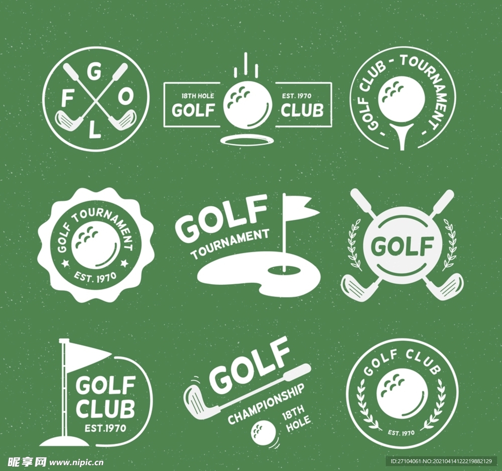 高尔夫元素标志