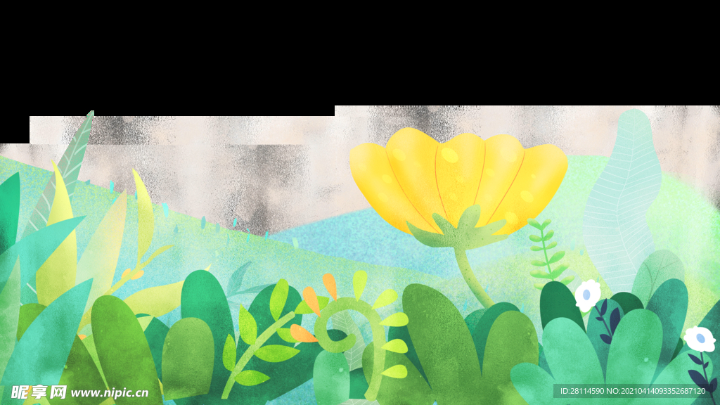 春季绿色  简约 春天植物