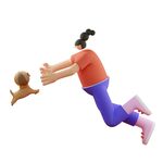 c4d彩色创意立体3D简约上班