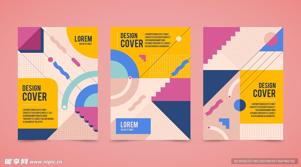 创意抽象几何封面背景设计