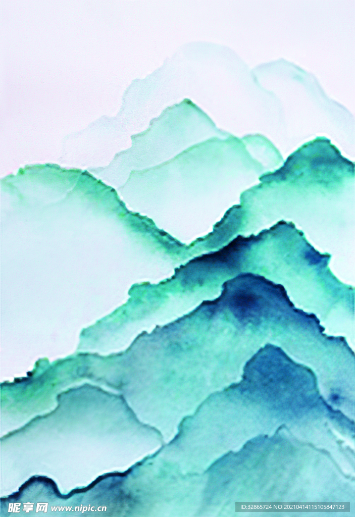 水彩 山