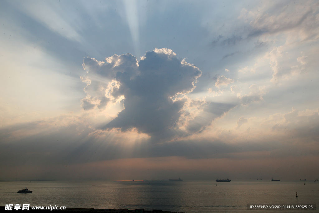 海边晚霞落日黄昏火烧云